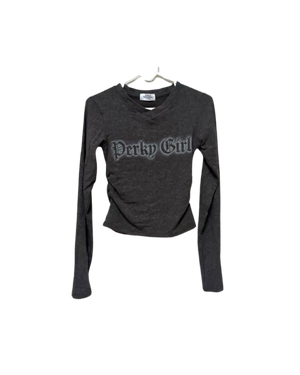 PERKY GIRL LONG SEELVE CROP TOP