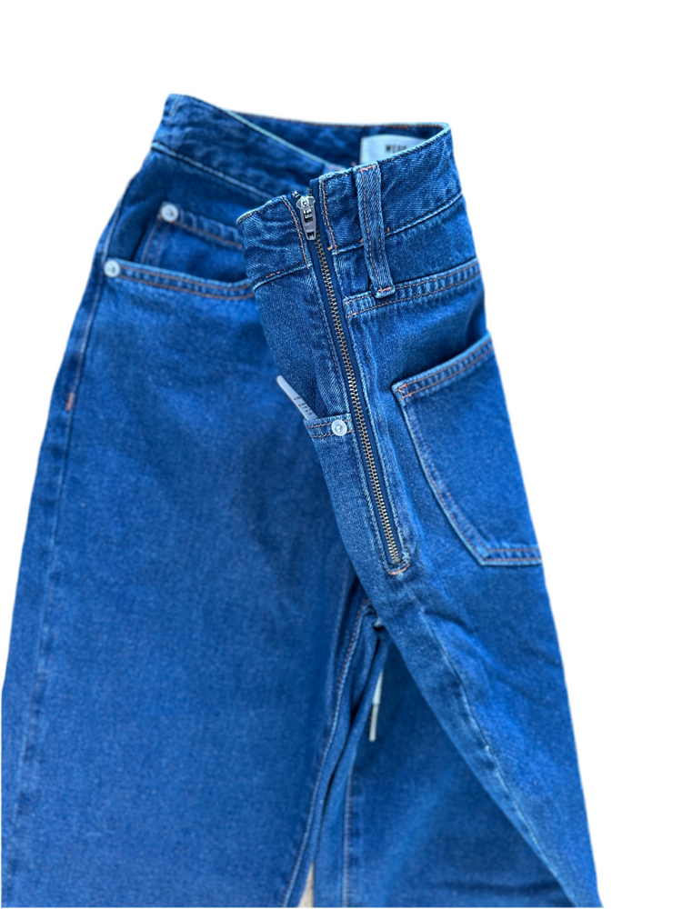 WE GO LACE UP FLARE JEANS