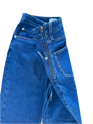 WE GO LACE UP FLARE JEANS