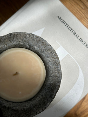 Stone Mortar Candle