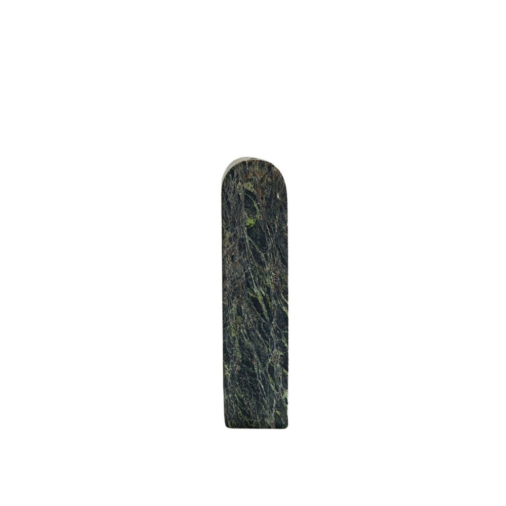 Green & Brown Marble Object Tall
