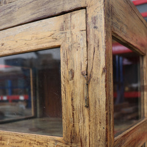 Antique Wooden Glass Cabinet