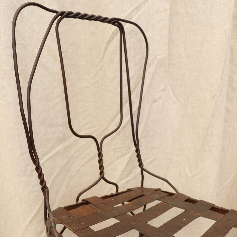 Iron Slatted Chair