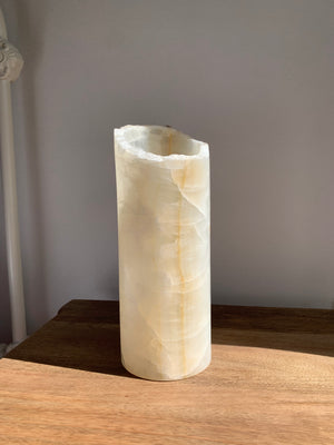 PRE ORDER White Onyx Cylinder Lamp