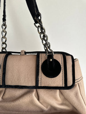 FENDI CASHMERE DOUBLE BUCKLE BAG