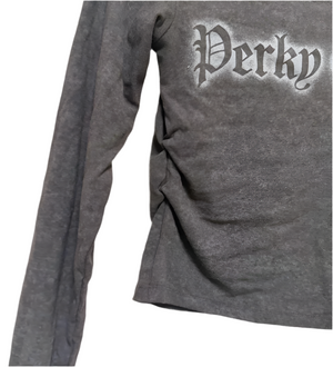 PERKY GIRL LONG SEELVE CROP TOP