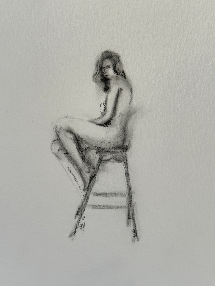 “A lady in waiting” Women’s Figure Sketch Original Artwork