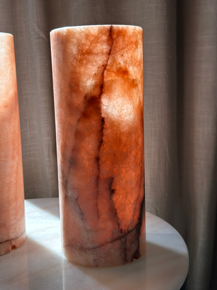 Rosa Vein Onyx Lamp