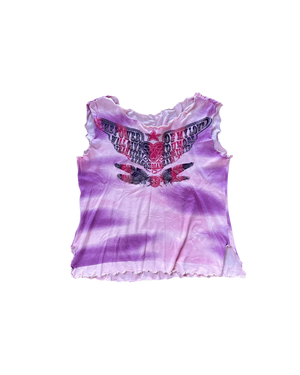 WORGAN Pink glitter tank top 00s y2k