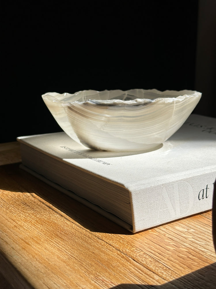 Grey White Onyx Bowl