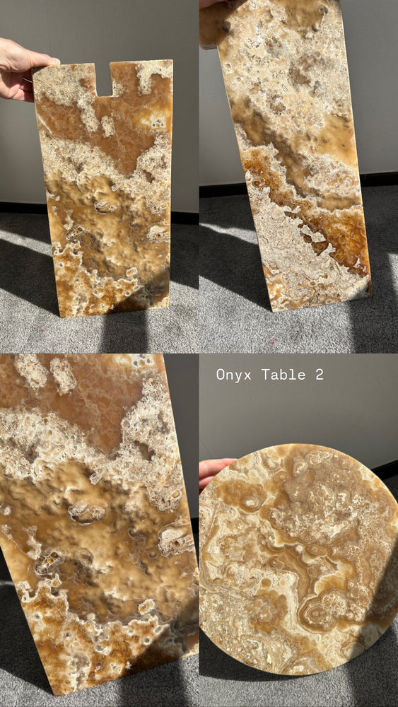 Alba Onyx Table Caramel