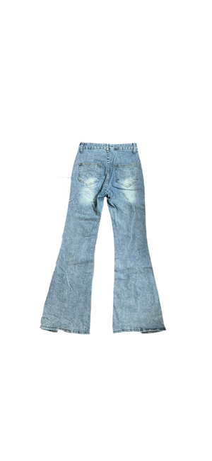 Y2K Flared Denim Lace Up Jeans