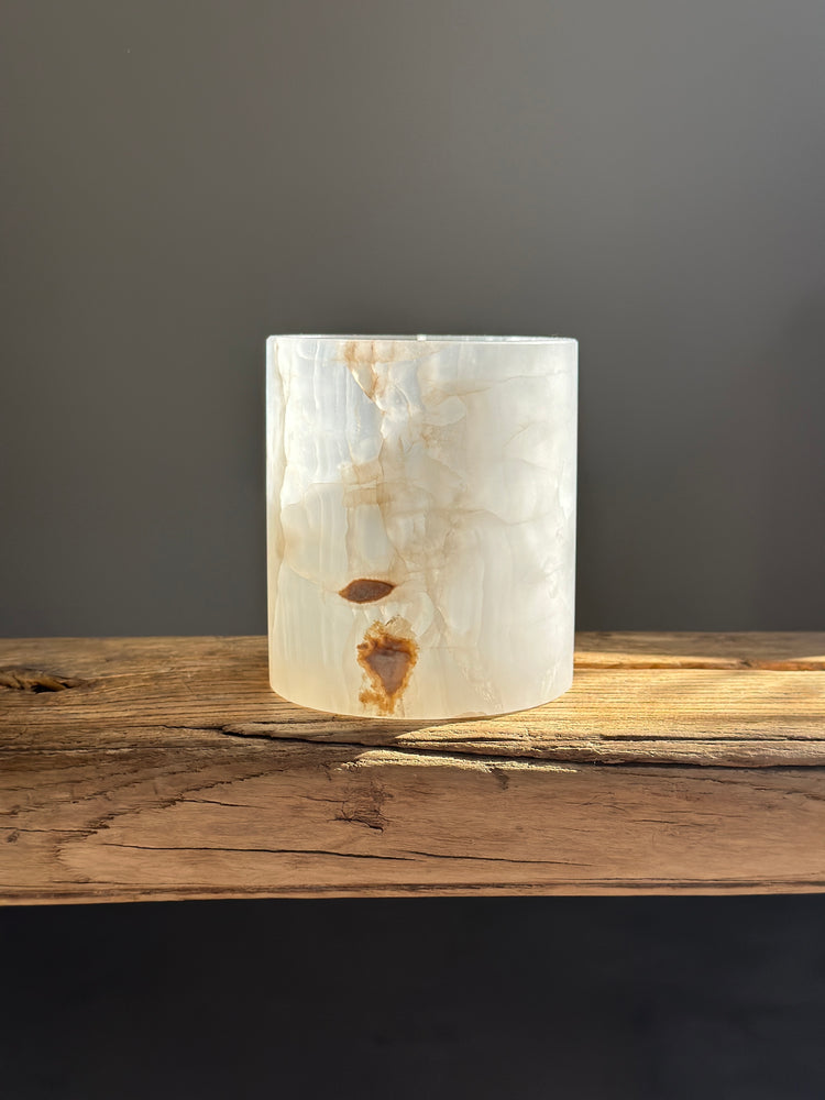 White Onyx Candle Holder - Pre Order