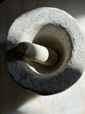 Ancient Stone Mortar & Pestle