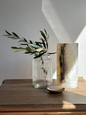 PRE ORDER White Onyx Cylinder Lamp