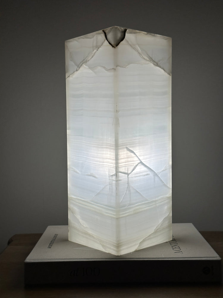 Prism White Onyx Lamp
