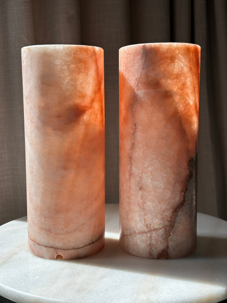 Rosa Vein Onyx Lamp