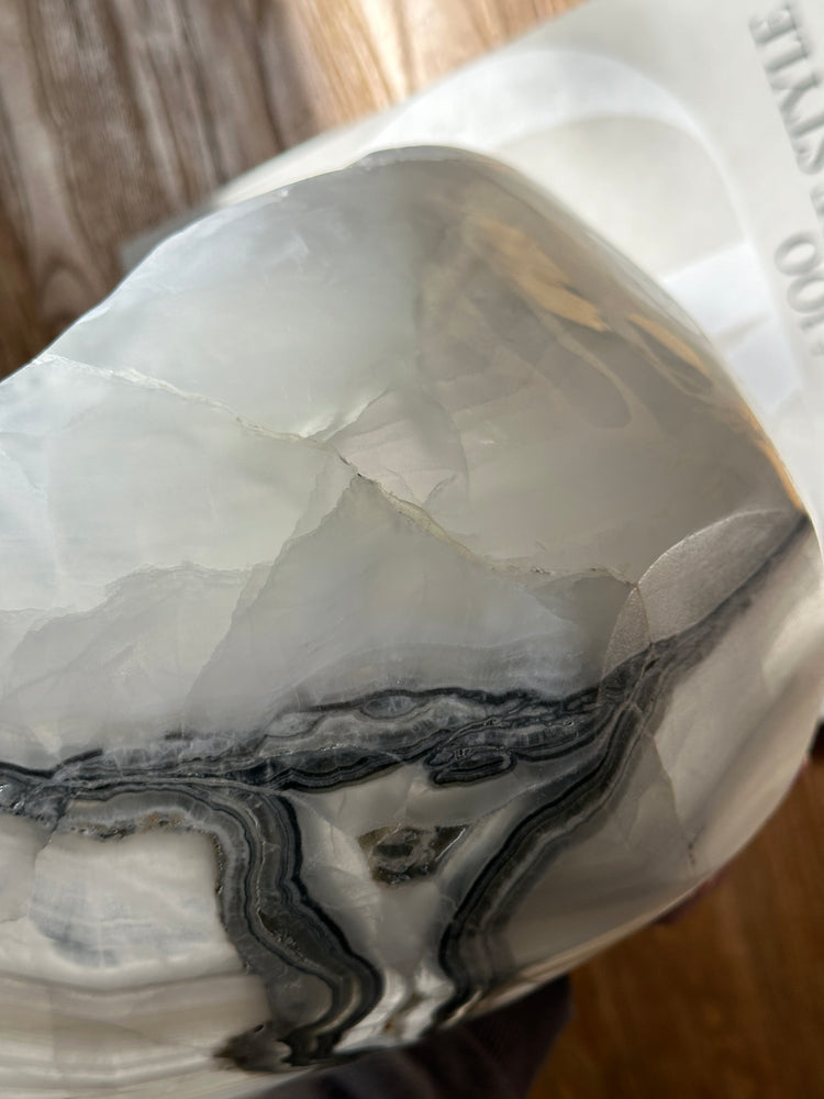 Grey White Onyx Bowl