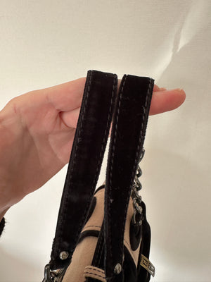 FENDI CASHMERE DOUBLE BUCKLE BAG