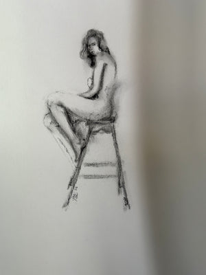 “A lady in waiting” Women’s Figure Sketch Original Artwork