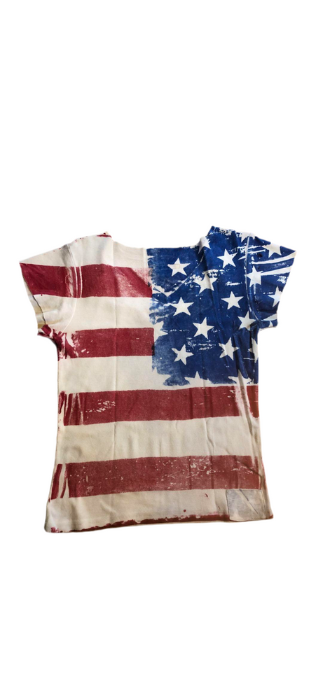 CATHERINE MALANDRINO USA FLAG Y2K TOP | M