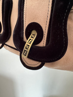 FENDI CASHMERE DOUBLE BUCKLE BAG