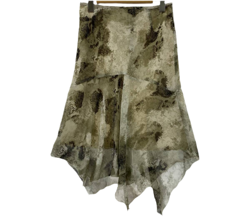 COUP DE CHANCE ASYMMETRICAL GREY PRINT SKIRT | 8
