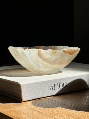 Calypso Amber White Onyx Bowl