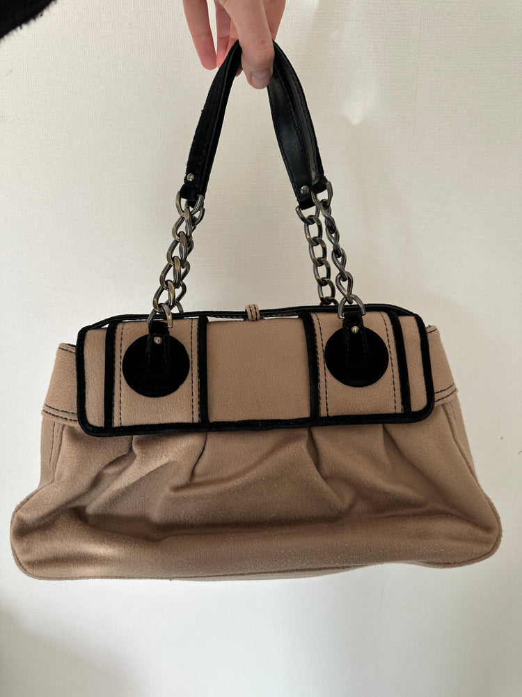 FENDI CASHMERE DOUBLE BUCKLE BAG