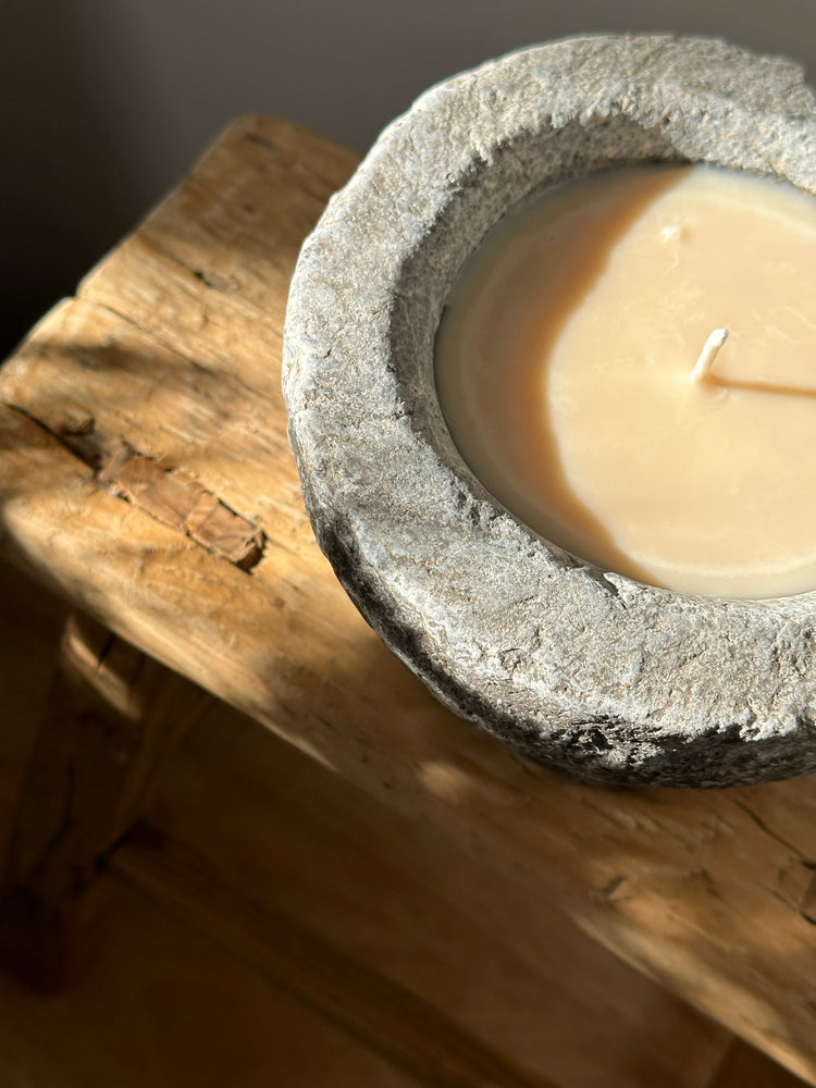 Stone Mortar Candle