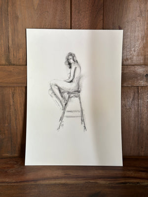 “A lady in waiting” Women’s Figure Sketch Original Artwork