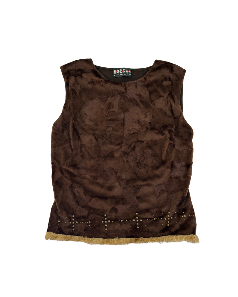 MORGAN DE TOI FUR TOP Y2K RARE | S
