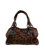 LEOPARD PONY HAIR LEATHER TOTE BAG Y2K | IRMA ITALY