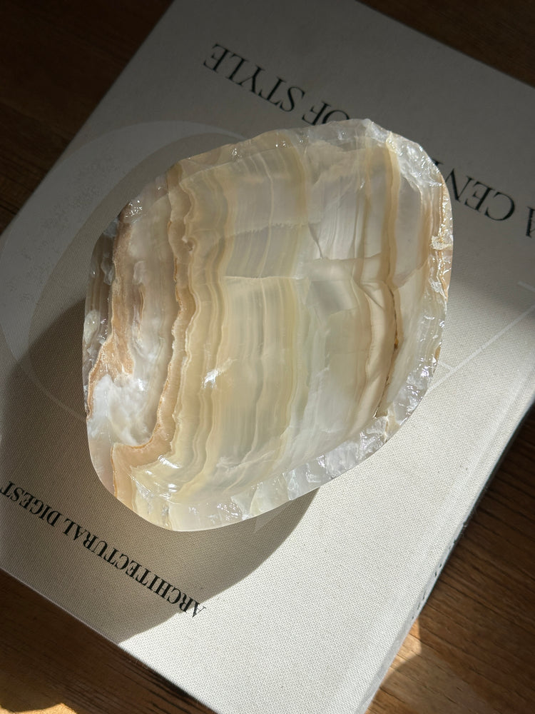 Calypso Amber White Onyx Bowl