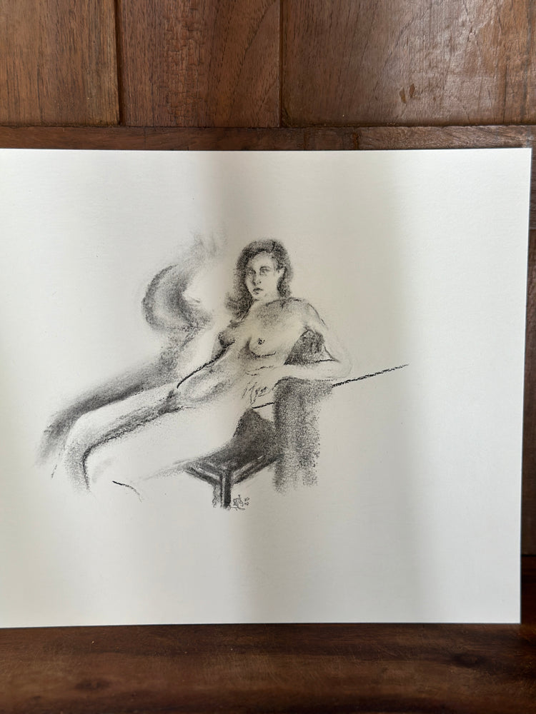 Women’s Figure Sketch Charcoal Original Artwork