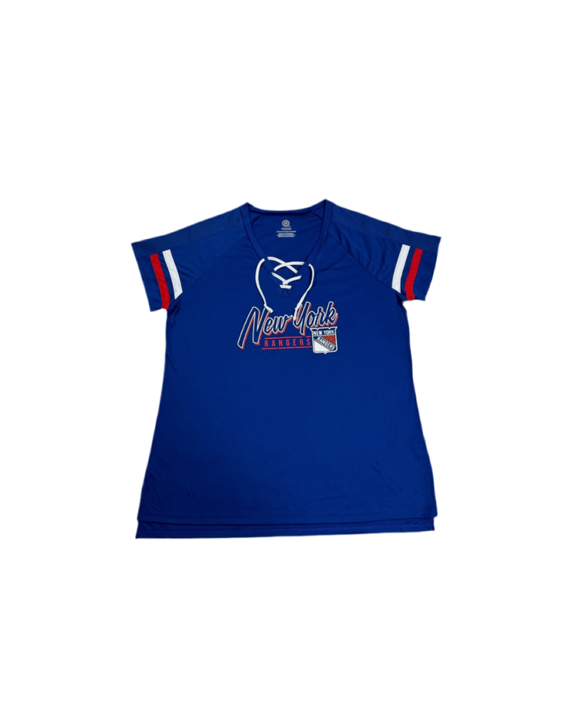 NHL Official Womens Grand Athena New York Rangers Blue Lace Up | L