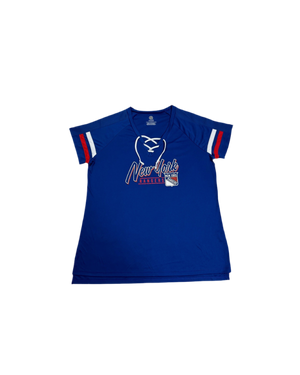 NHL Official Womens Grand Athena New York Rangers Blue Lace Up | L
