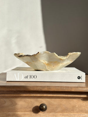 Amber Scalloped Centrepiece Bowl