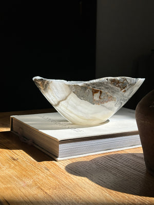 Grey White Onyx Bowl