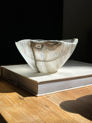 Grey White Onyx Bowl