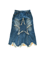 Grunge Punk Fairy Grunge Star Denim Skirt | 12