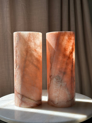 Rosa Vein Onyx Lamp