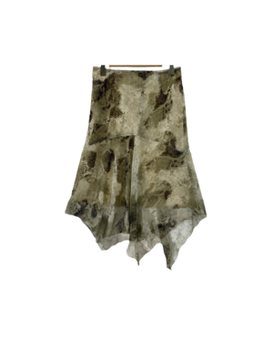 COUP DE CHANCE ASYMMETRICAL GREY PRINT SKIRT | 8