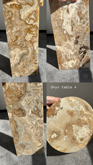 Alba Onyx Table Caramel
