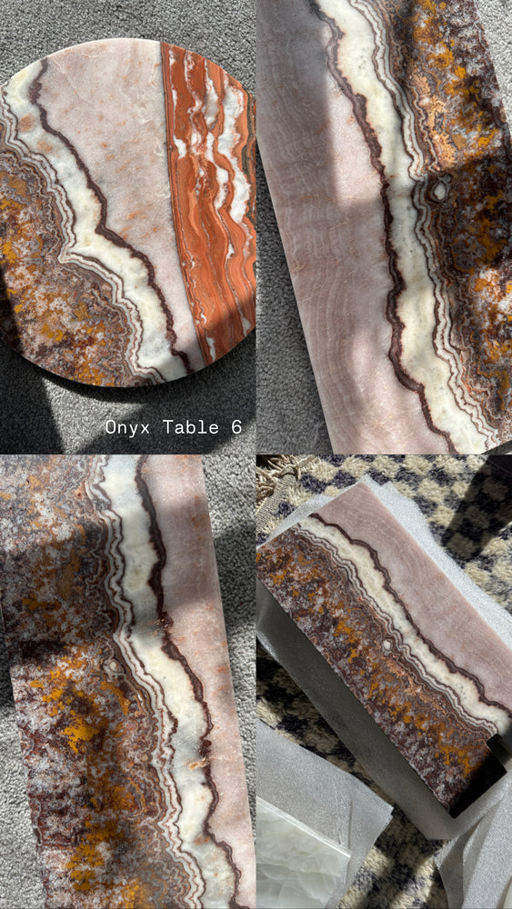 Alba Onyx Table Pink Serpentine