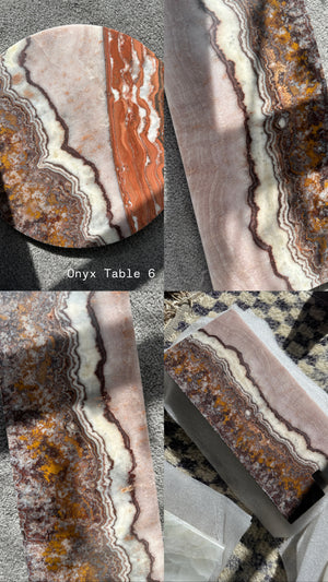 Alba Onyx Table Pink Serpentine