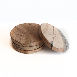 Taupe Marble Coasters - Set of 4