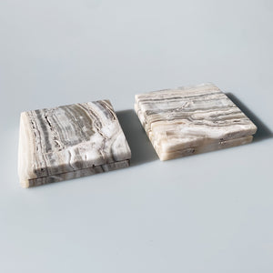 
            
                Load image into Gallery viewer, Onyx Banded Coasters - Set of two
            
        